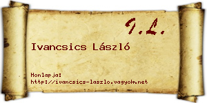 Ivancsics László névjegykártya
