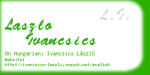 laszlo ivancsics business card