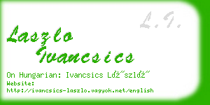 laszlo ivancsics business card